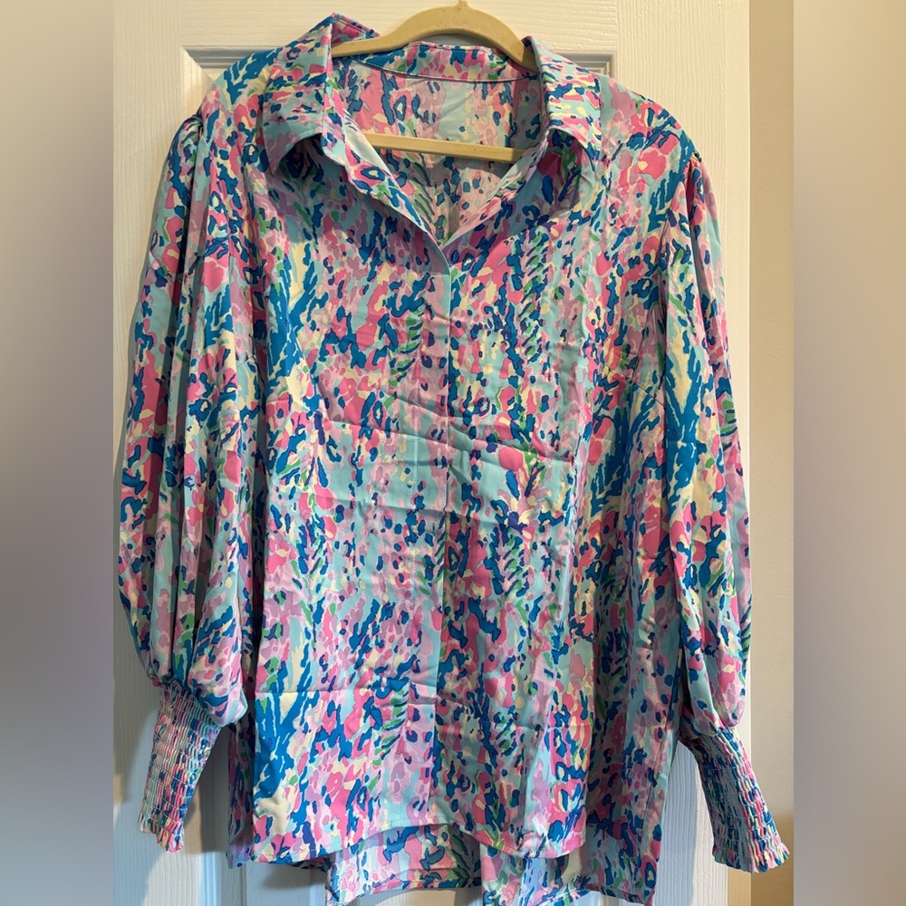 Colorful Floral Blouse